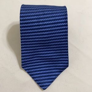 Tommy Hilfiger Blue Stripe 100% Silk Tie